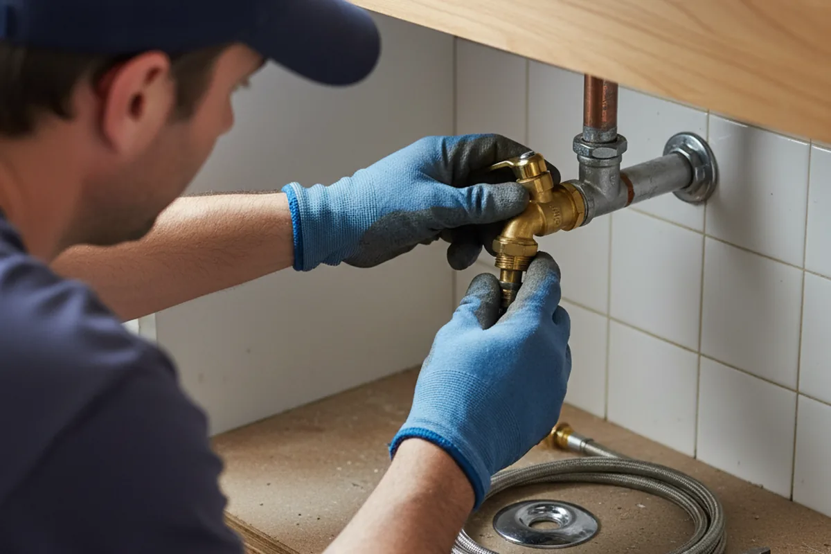 Shutoff valve and fitting work during Emergency Plumbing in Webbville